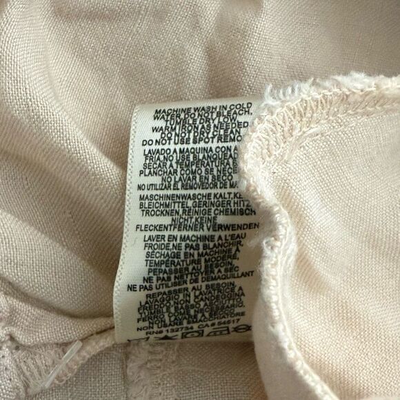 Anthropologie Cloth & Stone Linen Blend Wide Leg Cropped Pants - NWT - Women’s U - Picture 7 of 8